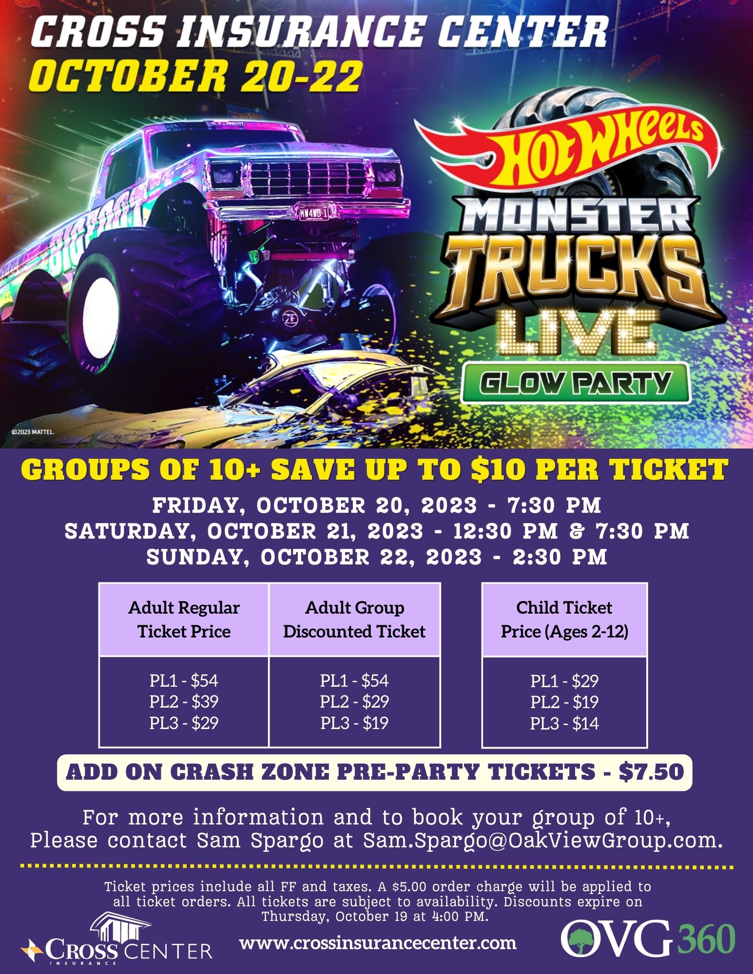 Hot Wheels Monster Trucks Live Glow Party Cross Insurance Center